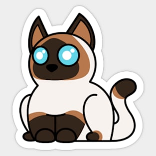 Plump Cat Siamese Sticker